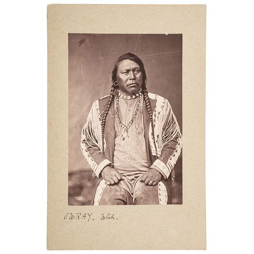 [NATIVE AMERICAN]. JACKSON, W.H. (1843-1942), photographer. Albumen photograph of Ute Chief Ouray. N.p., n.d.