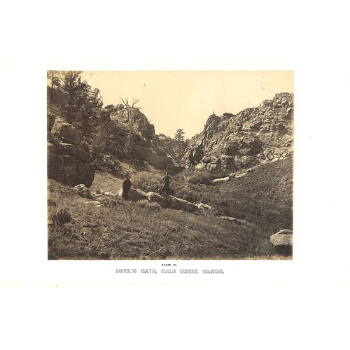 [WESTERN AMERICANA]. RUSSELL, Andrew Joseph (1829-1902), photographer. Devil's Gate, Dale Creek Canon. [1869].