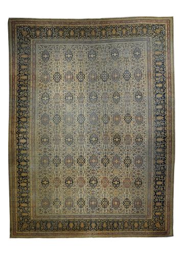 Antique Persian Mohtasham Kashan, 10'3" x 13'6"