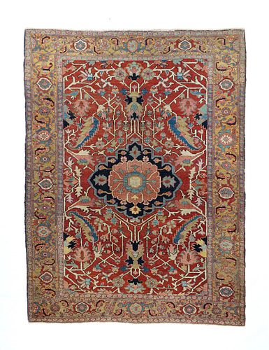 Antique Persian Heriz, 5'2" x 6'10"