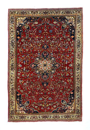 Antique Persian Bidjar, 4'9" x 7'2"