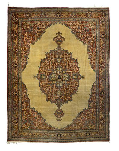 Antique Persian Hajijalili Tabriz, 8'9" x 12'