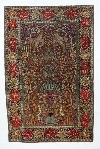 Antique Persian Kashan, 4'6" x 6'10"