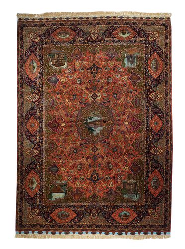 Fine Persian Tabriz, 9'8" x 13'6"