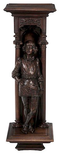Provincial Louis XV Carved Oak Figural