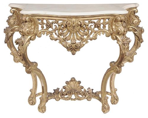 Italian Louis XV Style Carved and Gilt