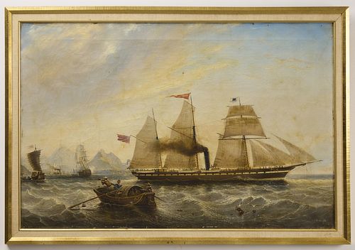 Ship Painting by J. Scott 1857