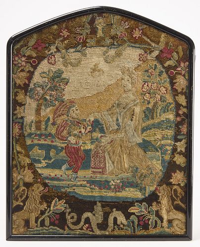 Two Early European Needlework Pictures