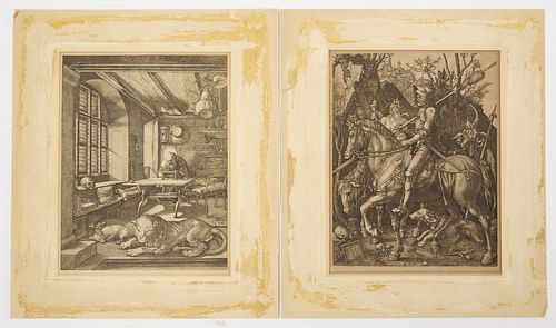 Two Albrecht Durer Etchings plus 1 Print