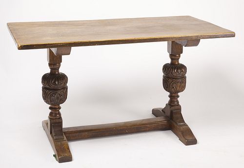 European Carved Library Table