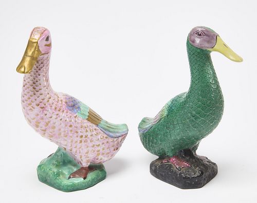 Two Antique Porcelain Ducks