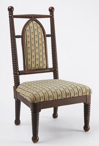 Small Gothic Child's Upholstered Chair