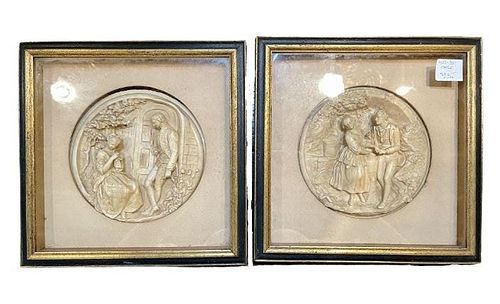 Pair of Framed Plaques