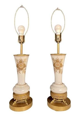 Pair of Hand Painted Italian Style Lamps