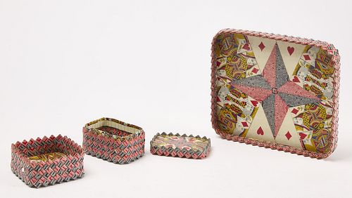 Interesting Box & Trays from Folded Playing Cards