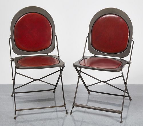 Pair Art Deco Folding Chairs