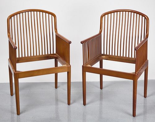 Pair Knoll Arm Chairs - Davis Allen