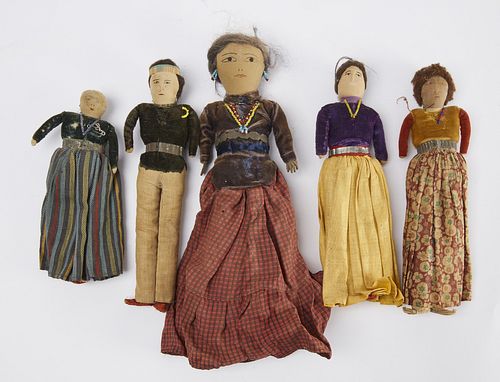 Lot of 8 Old Navajo Dolls
