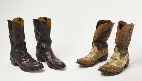 Four pair of Lucchese Cowboy Boots