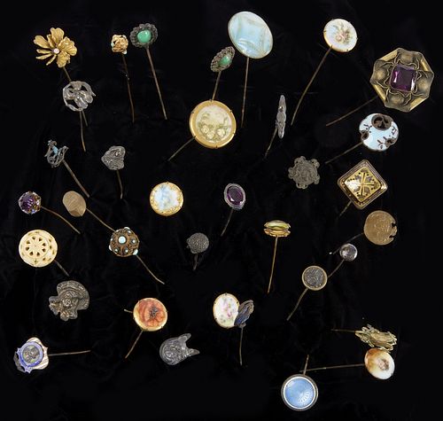 Collection of 36 Victorian Hat Pins