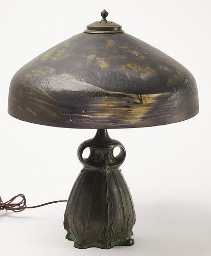 Art Nouveau Bronze Owl Lamp