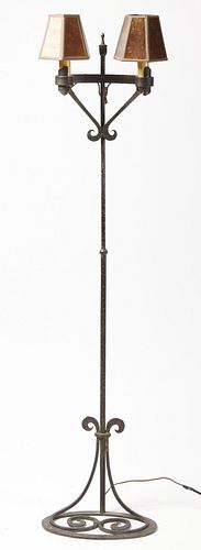 Wrought Iron Arts and Crafts Floor Lamp