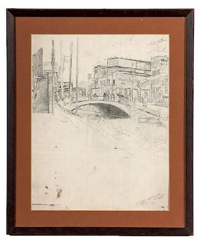 Sketch of Miami and Erie Canal by E.T. Hurley 