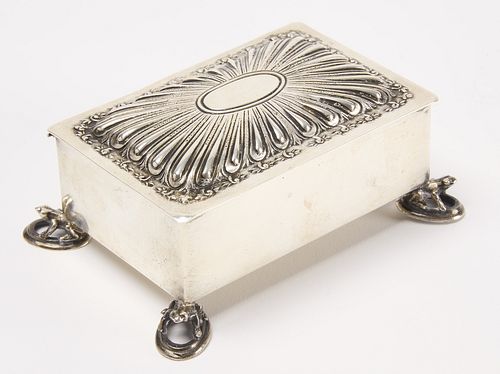 Sterling Box with Frog Feet