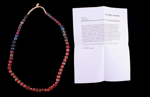 19th C. Ladies Fancy & Wedding Trade Bead Necklace