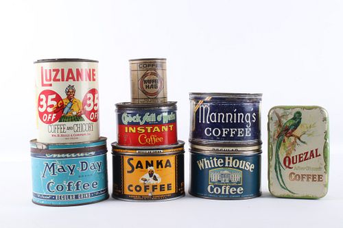 Early 1900's Coffee Tin Collection