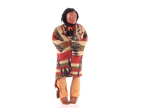 1920's Original Skookum Trade Blanket Indian Doll