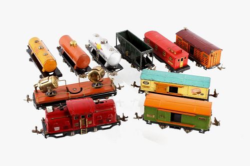 Lionel 252 Locomotive w/ Gas & Passenger Cars