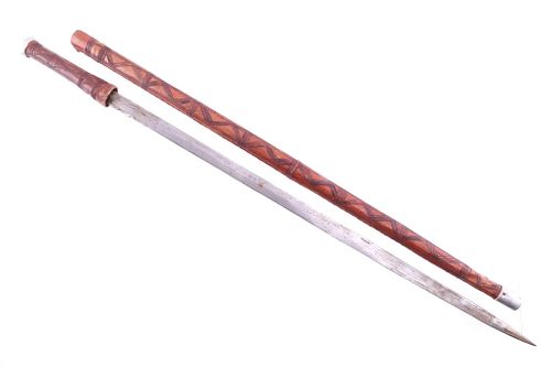 Somali, North African Leather Wrapped Sword Cane