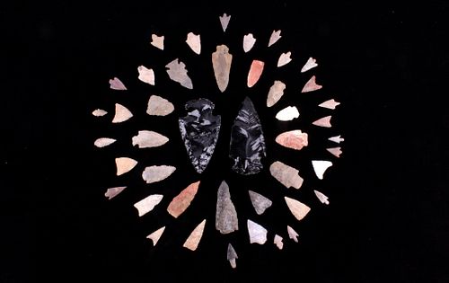 Collection of Pre-Historic Flint Points 600-300 BP