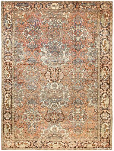 EXTREMELY RARE ANTIQUE PERSIAN BAKHTIARI CARPET, SIGNED + DATED (AH 1331/1913 AD). 19 ft 6 in x 14 ft 7 in (5.94 m x 4.44 m).