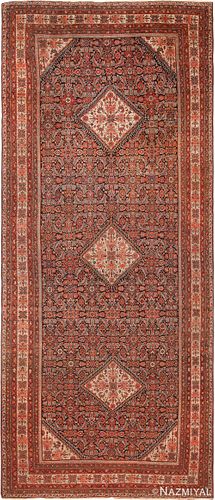 ANTIQUE PERSIAN MALAYER GALLERY CARPET. 17 ft x 7 ft 6 in (5.18 m x (2.29 m).