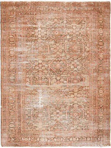 ANTIQUE SHABBY CHIC PERSIAN SULTANABAD CARPET. 19 ft 4 in x 14 ft (5.89 m x 4.27 m).