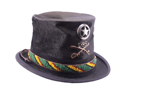 1800's Top Hat w/ U.S. Indian Scout Emblem
