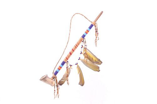 Northern Plains Indians Beaded Antler Unity Pipe