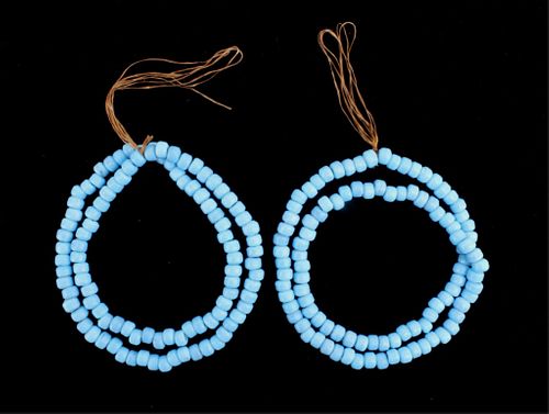 Northern Plains Blue Padre Trade Bead Necklaces