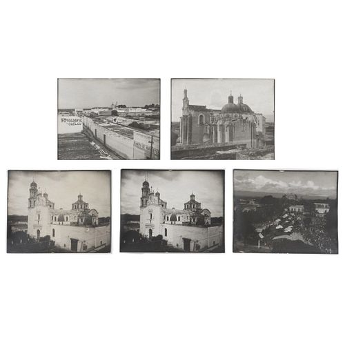 Fotografías de la Parroquia de San Martín Obispo de Tours. Puebla. Segunda mitad del siglo XX. Plata sobre gelatina, 20x25.5 cm Pzs 5.