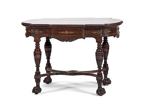 American Renaissance Marquetry Center Table 