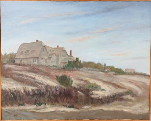 Vintage Oil on Canvas of a New York Estate