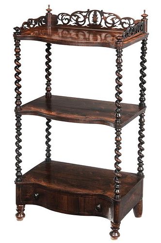 Victorian Rosewood Three-Tier Stand