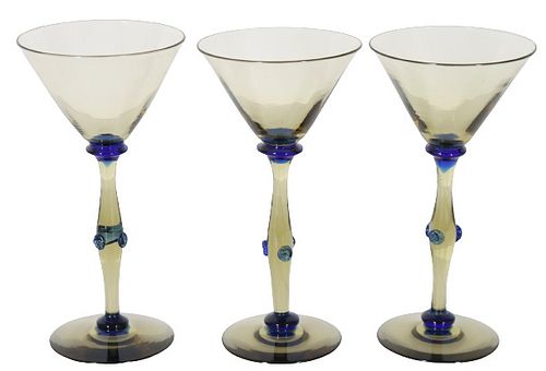 (3) Steuben Cocktail Glasses