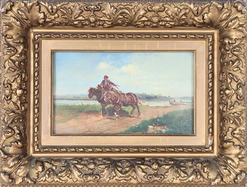 Ignaz Ellminger (1843-1894) Austrian, Oil on Panel