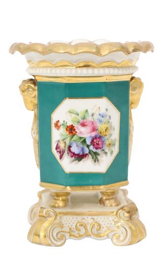 English Porcelain Floral Vase