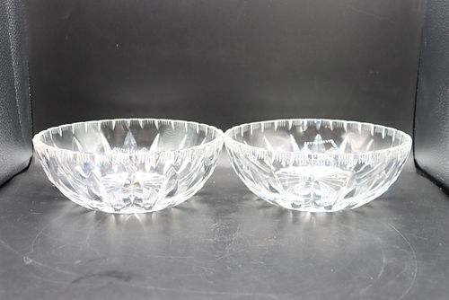 Pair of European Cut Glass Bowls