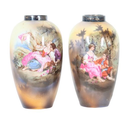 Pair of Diminutive Porcelain Vases