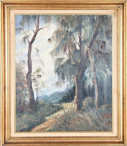 Southern Trees w Spanish Moss, Oil on Canvas